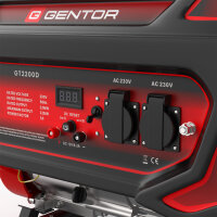 GENTOR 4-Takt Stromerzeuger GT2200D | 2200 WATT 7.0PS Generator Notstromaggregat mit Benzin und leise