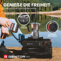 GENTOR gas stove camping stove with carrying case with stepless regulation 227g gas