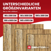 GENTOR privacy mat, reed mat premium privacy screen made of dense reed, reed mats for balcony, open terrace and garden fences