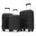 GENTOR Koffer Reisekoffer Hartschalenkoffer Travel Trolley Rollkoffer Handgep&auml;ck 4 Rollen im Set (M/L/XL) TSA-Schloss Schwarz Koffer-Set