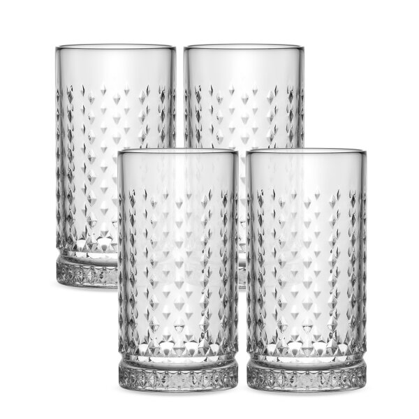 GENTOR 4er Set Longdrinkglas-Set Wasserglas Saftglas Kristallglas Trinkgl&auml;ser Cocktail Glas