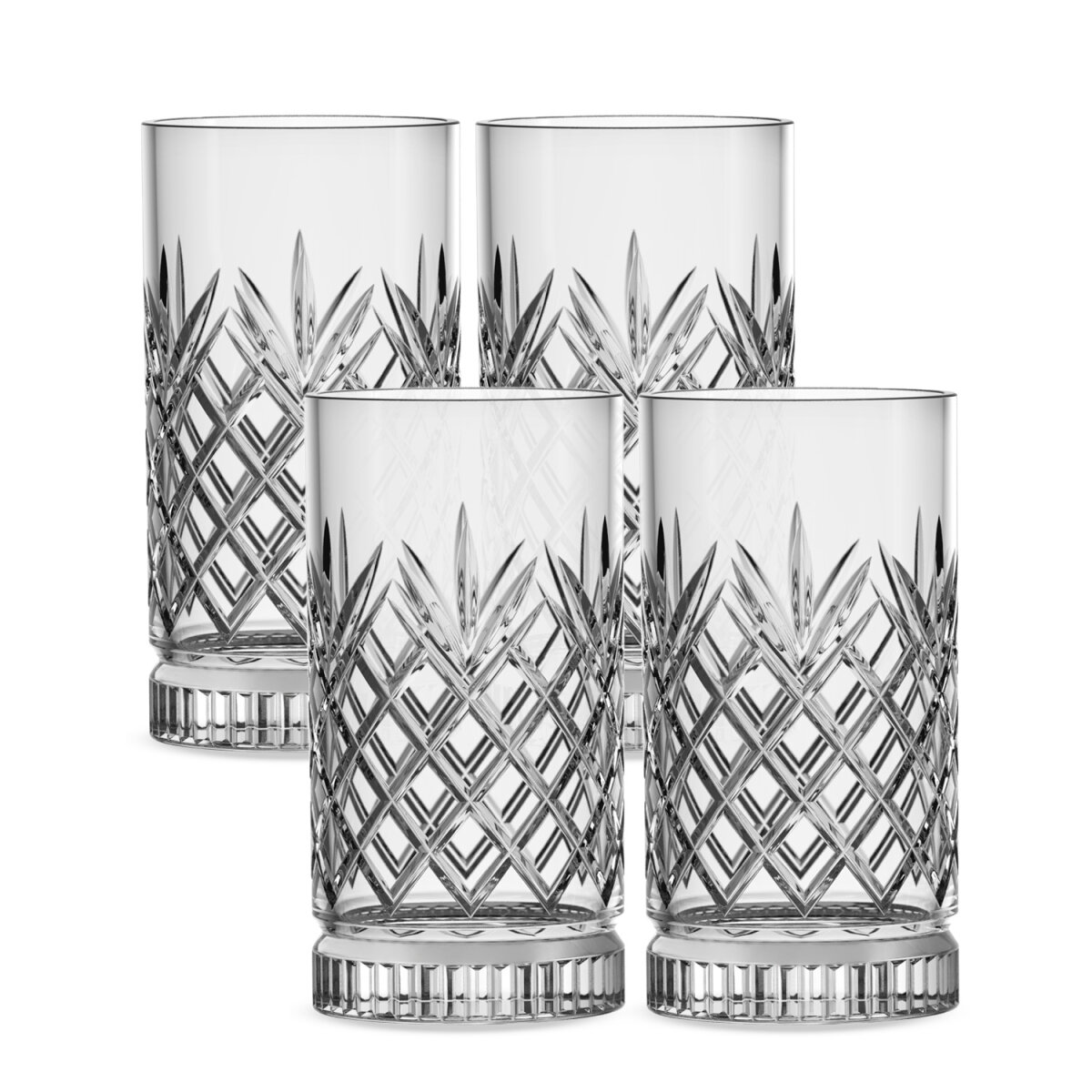 GENTOR Glas Set Longdrinkglas 4er Set Wasserglas Saftglas Kristallglas
