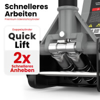 GENTOR Wagenheber 3T Ultra Flach 75-505mm...