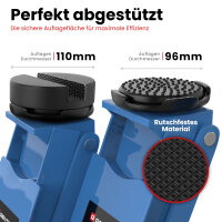 GENTOR Wagenheber 3T Ultra Flach 75-505mm Rangierwagenheber Hydraulisch Autoheber Rangierheber Hellblau