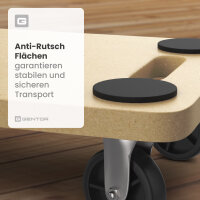 GENTOR M&ouml;belroller 2er Set &ndash; Rollbrett &amp; Transporthilfe bis 200 kg mit 360&deg; Rollen &amp; Anti-Rutsch