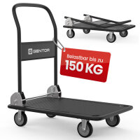 GENTOR Rollwagen &amp; Transportwagen klappbar &ndash; Plattformwagen bis 150 kg mit 360&deg; Rollen