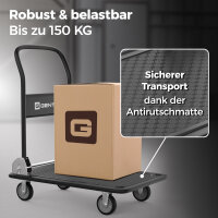 GENTOR Rollwagen &amp; Transportwagen klappbar &ndash; Plattformwagen bis 150 kg mit 360&deg; Rollen