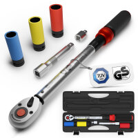 GENTOR Drehmomentschl&uuml;ssel 1/2 Zoll 40&ndash;210 Nm T&Uuml;V &amp; GS gepr&uuml;ft &ndash; 6-teiliges Set im Koffer f&uuml;r Auto &amp; Motorrad